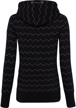 Ragwear Sweater GRIPY BUTTON CHEVRON O Hoodie mit hochschießendem Schalkragen mit Zierknopfbesatz