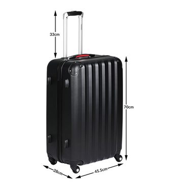 Deuba Hartschalen-Trolley Baseline, 4 Rollen Rollen, Baseline Handgepäck ABS Hard Case Gehäuse gummierte Rollen