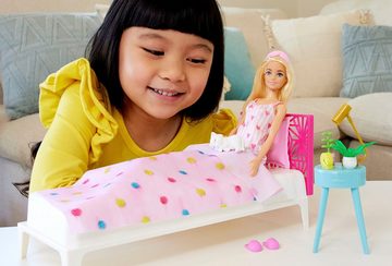 Barbie Anziehpuppe und Schlafzimmer Spielset, mit mehr als 20 Teilen