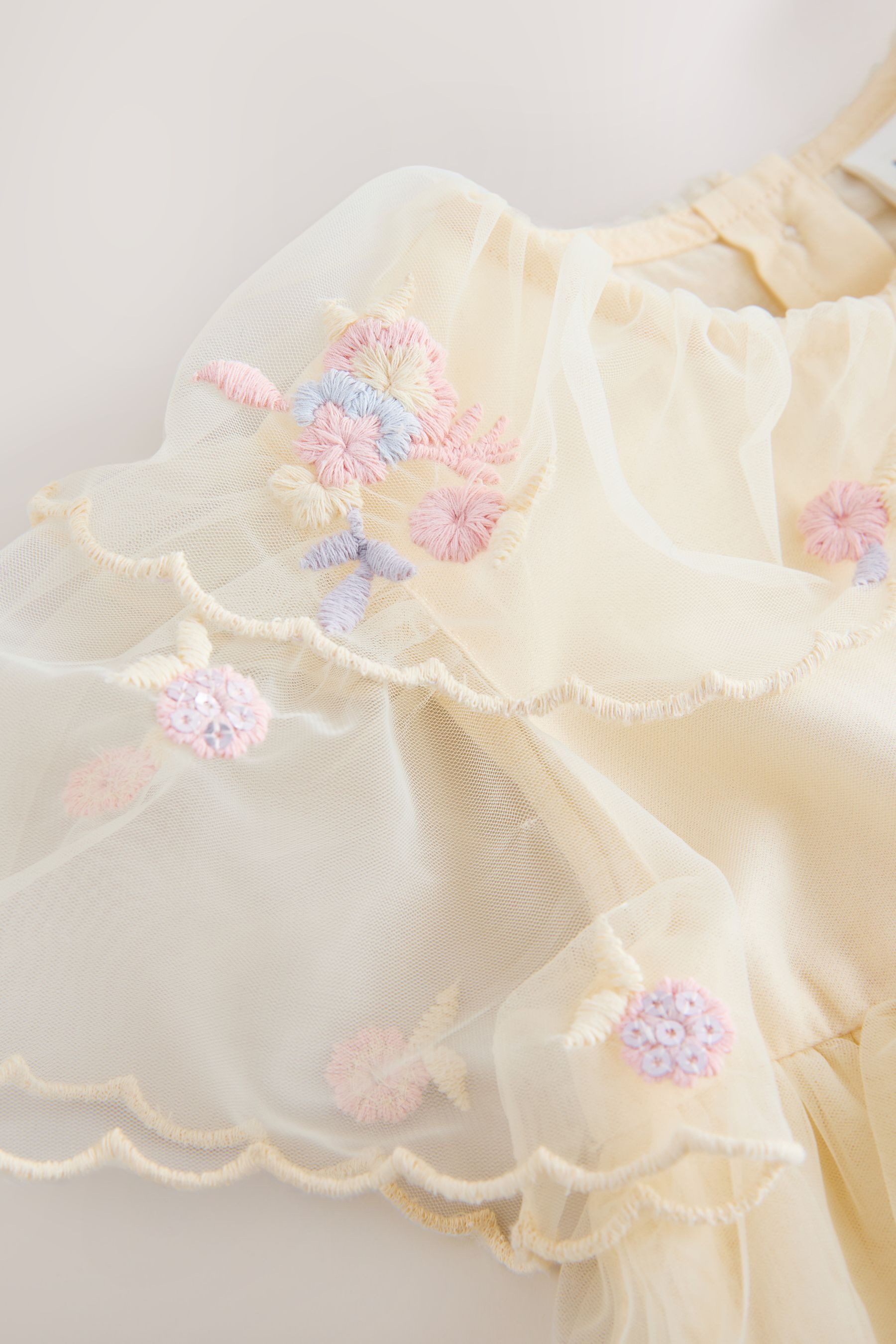 Next Meshkleid Besticktes Kleid aus Netzstoff (1-tlg) – Bild 4 von 5