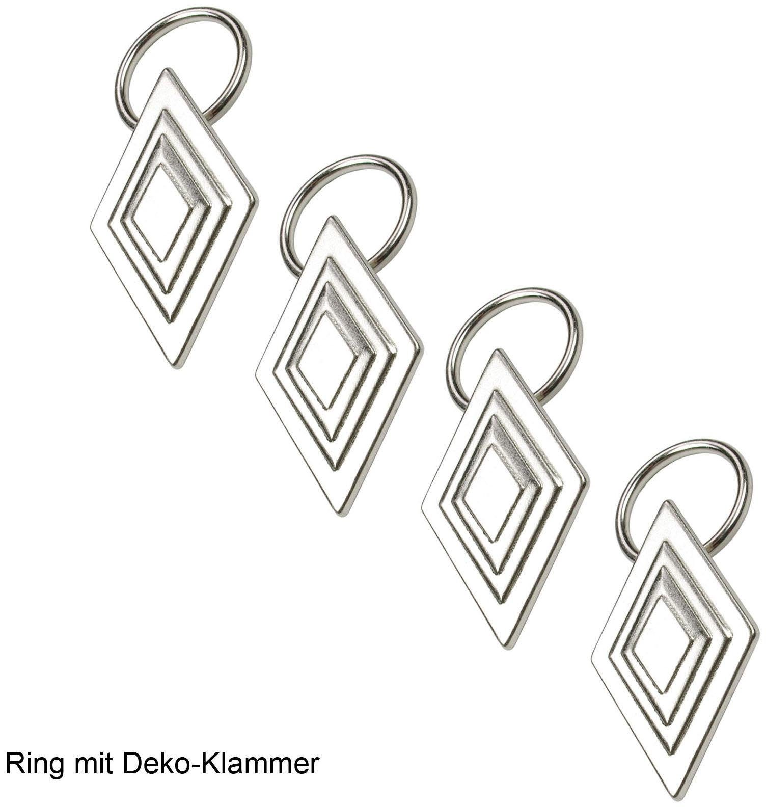 Liedeco Gardinenring, Gardinenstangen, (Packung, 4-St., mit günstig online kaufen