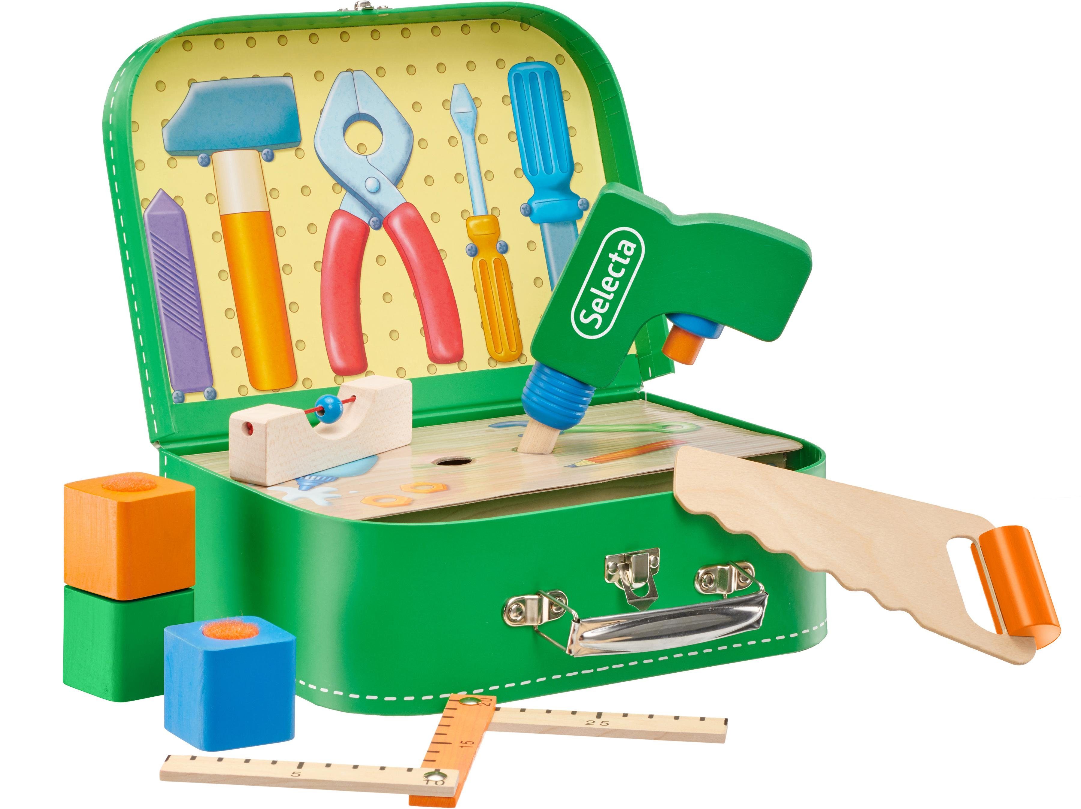 Selecta Spielwerkzeugkoffer Werkzeugkoffer Für Kleine Schreiner Mit Viel Zubehör Online Kaufen 