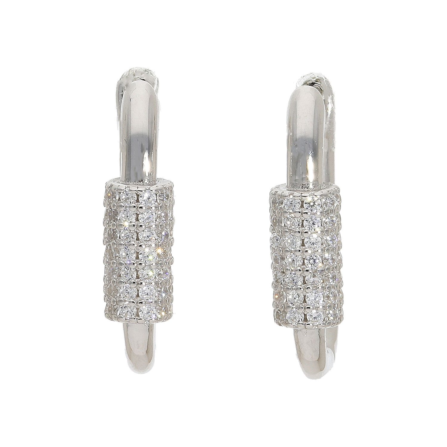 JuwelmaLux Klappcreolen Damen Серьги Серьги-кольца Silber 925 Zirkonia JL16-06-0831 JuwelmaLux (kein Set, 2-tlg., inkl. edelm Schmucketui)