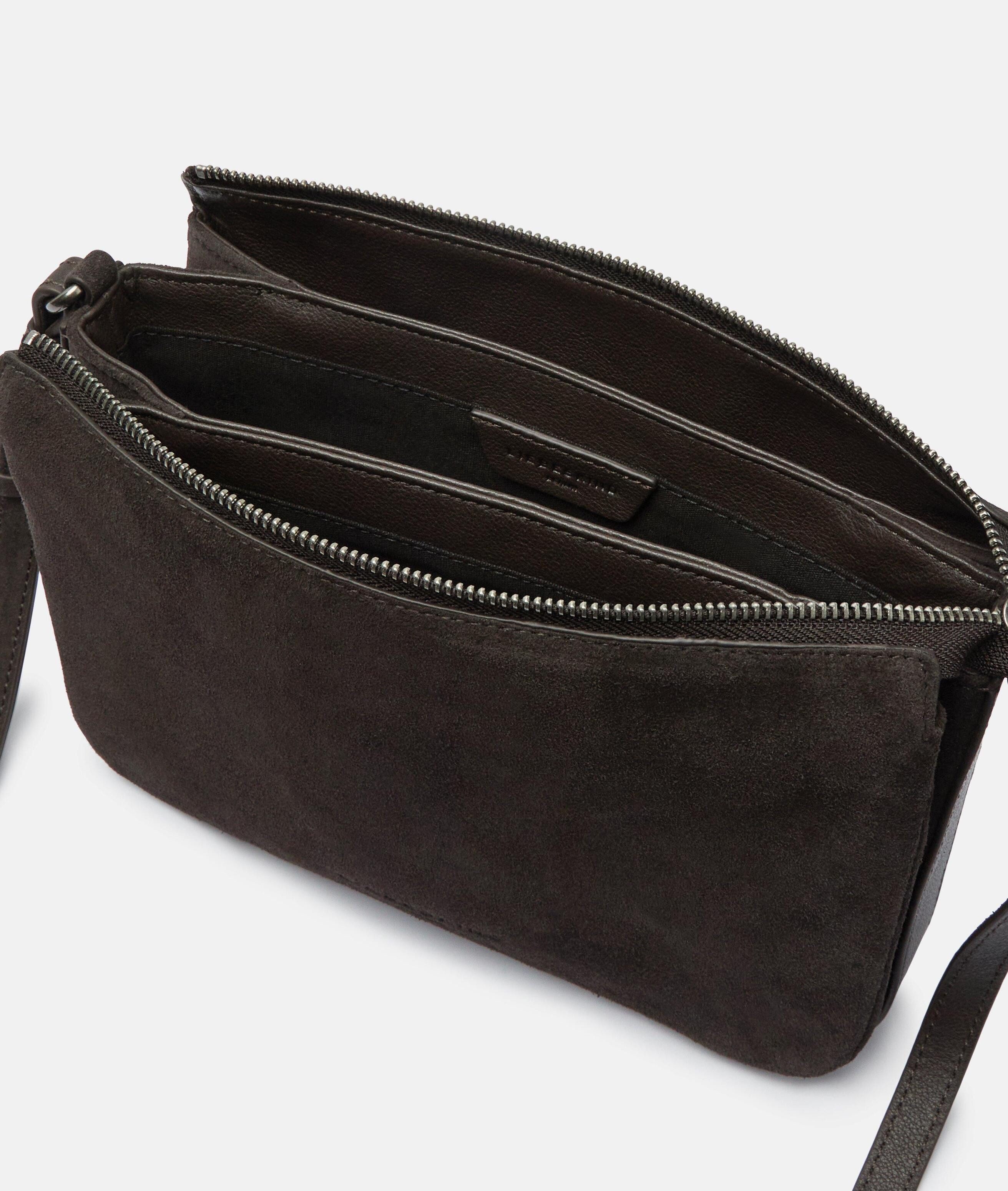 Liebeskind Berlin Umhängetasche Nina Crossbody M, Geräumige Umhängetasche aus weichem Veloursleder