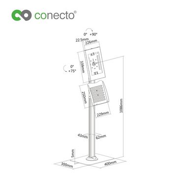 conecto conecto Bodenständer für Tablet, mit abschließbarem Stahlgehäuse für Tablet-Ständer