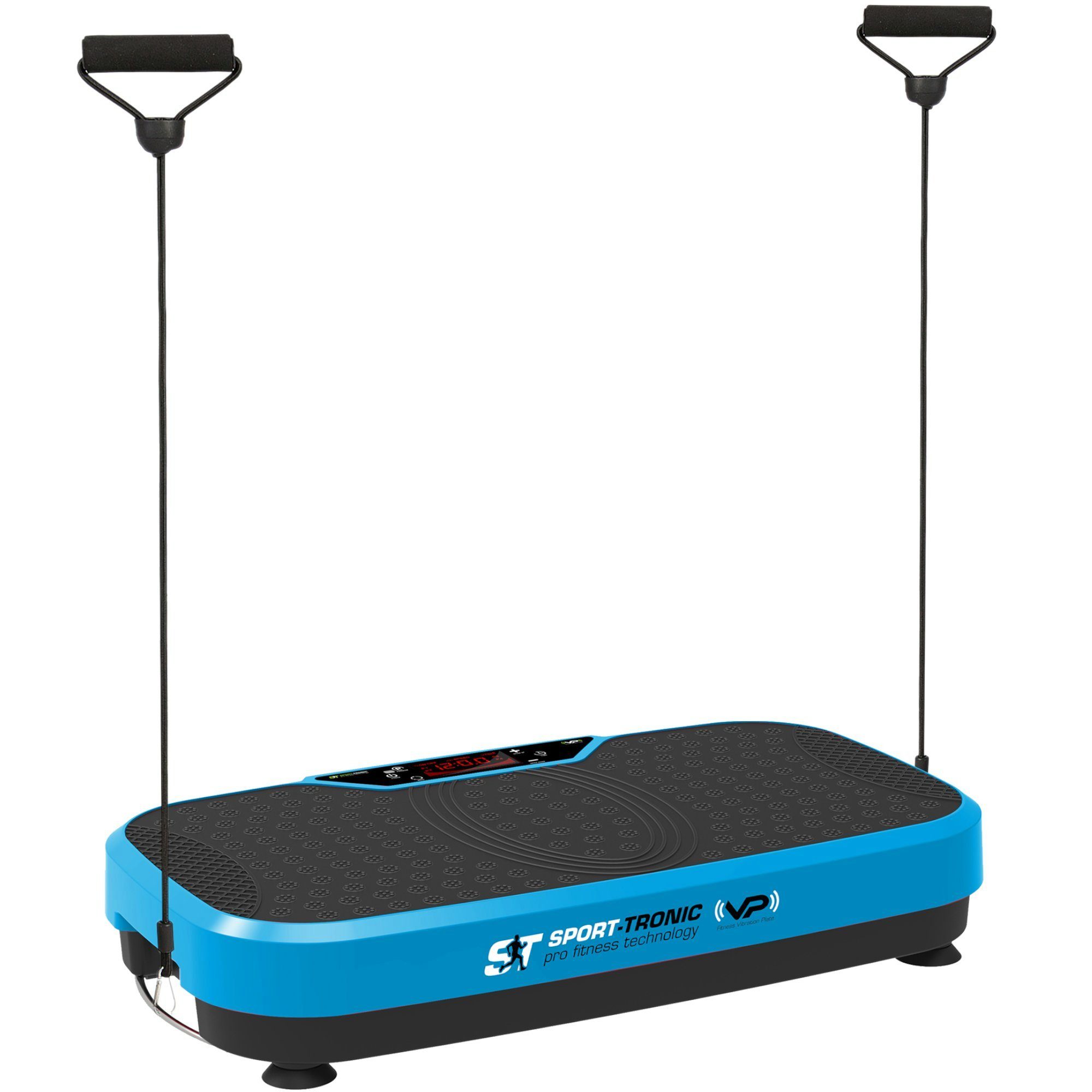 SportTronic Vibrationsplatte Profi Fernbedienung Wipp Fläche: x cm, 68 blau 3D XXL Trainingsbänder inkl. Technologie, & Vibrationsplatte, Vibrations, 38