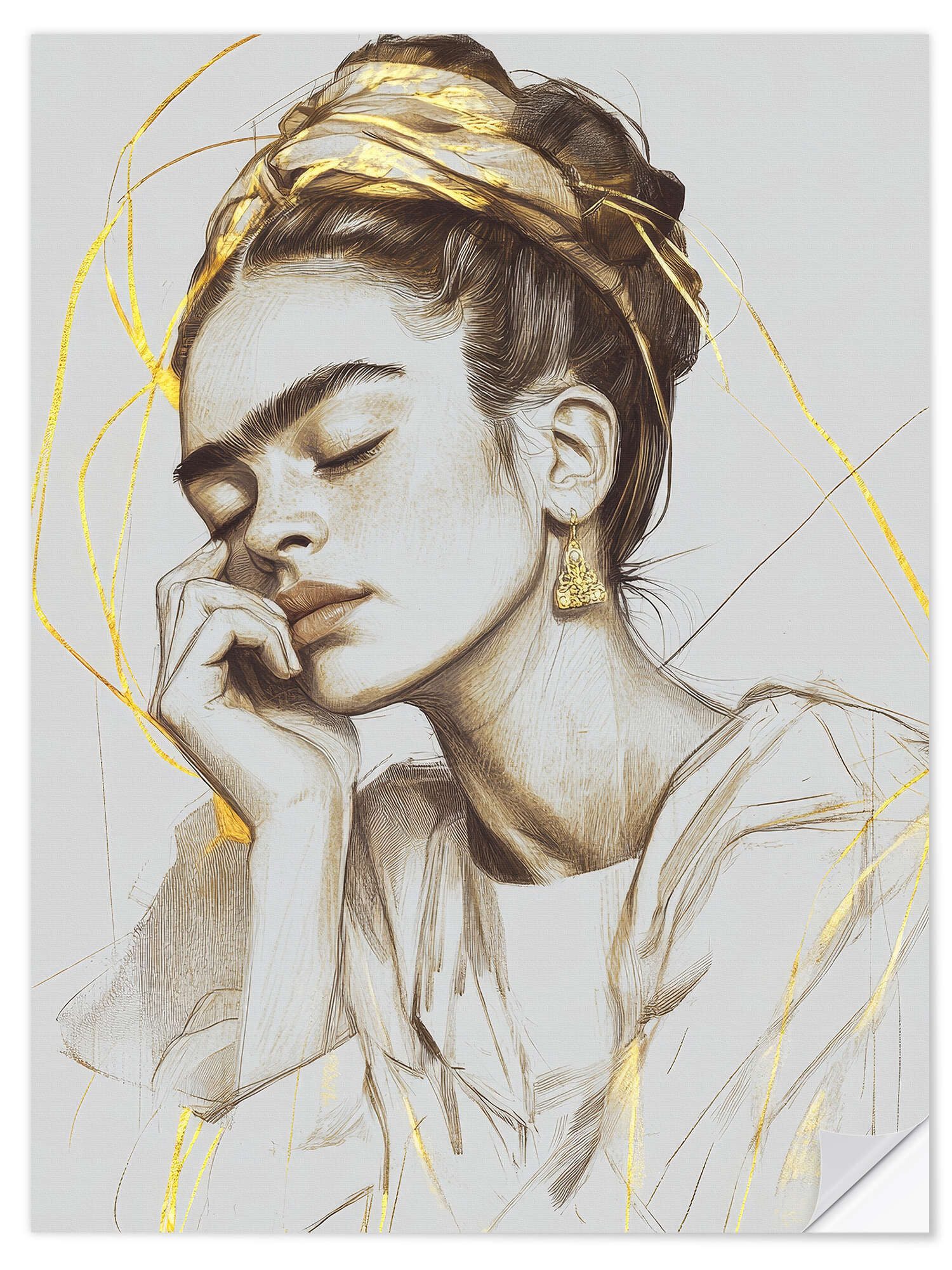 Posterlounge Wandfolie DejaReve, Frida Kahlo verträumt, günstig online kaufen