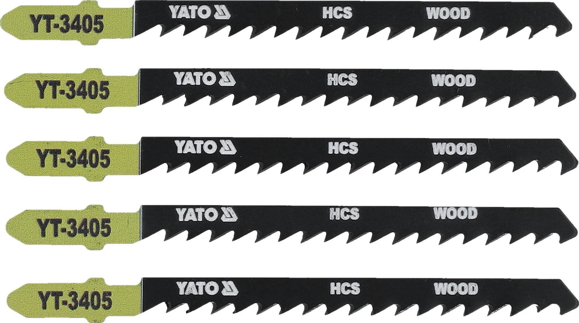 Yato Stichsägeblatt BRZESZCZOT DO WYRZYNARKI TYP T, 6 TPI, DO DREWNA / 5 SZT. (Stichsägeblätter HCS Typ T Holz, 5–50 mm, 5-tlg., Stichsägeblätter HCS Typ T Holz, 5–50 mm, 5-tlg)