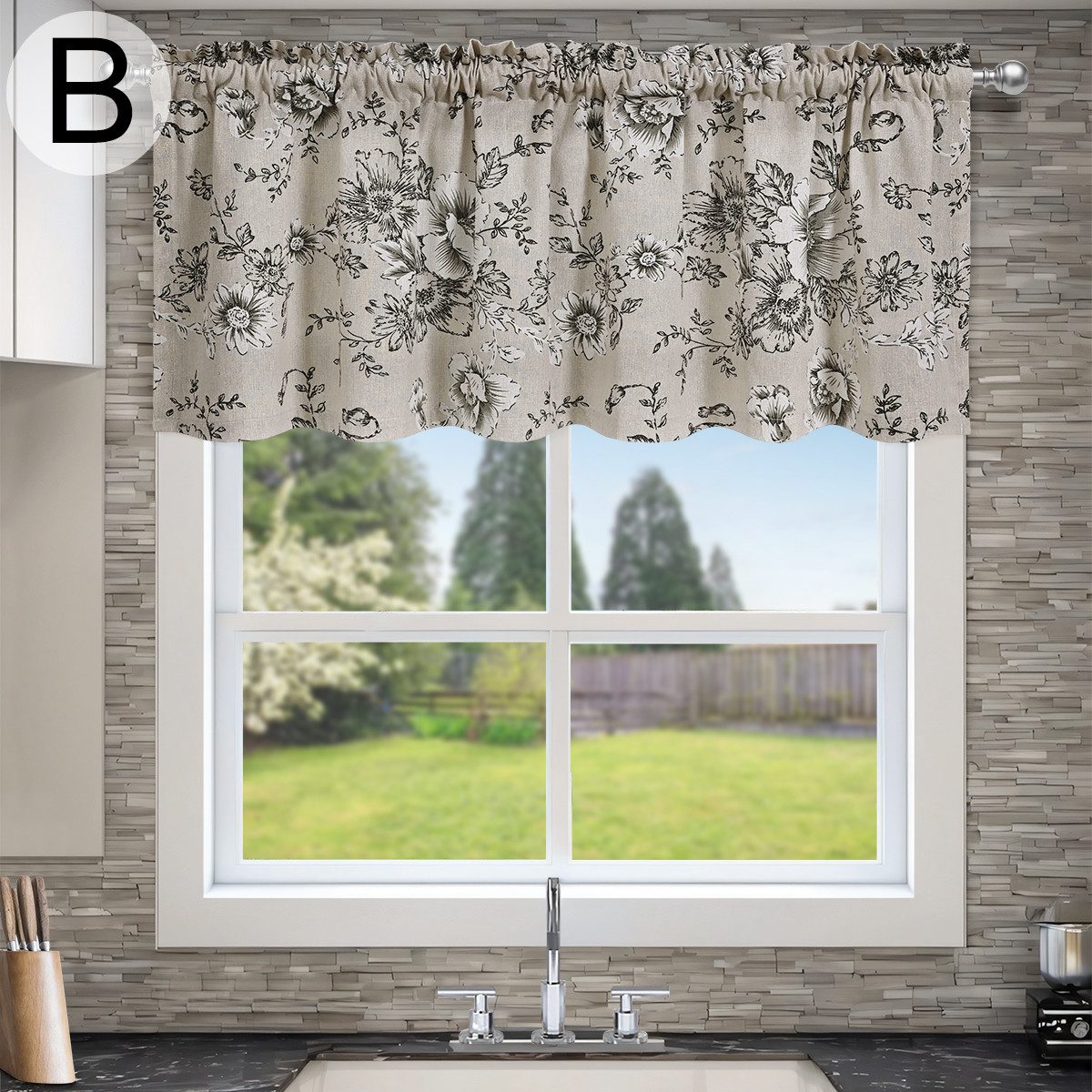 BYSURE Scheibengardine, Stangendurchzug (2 St), Landhaus günstig online kaufen