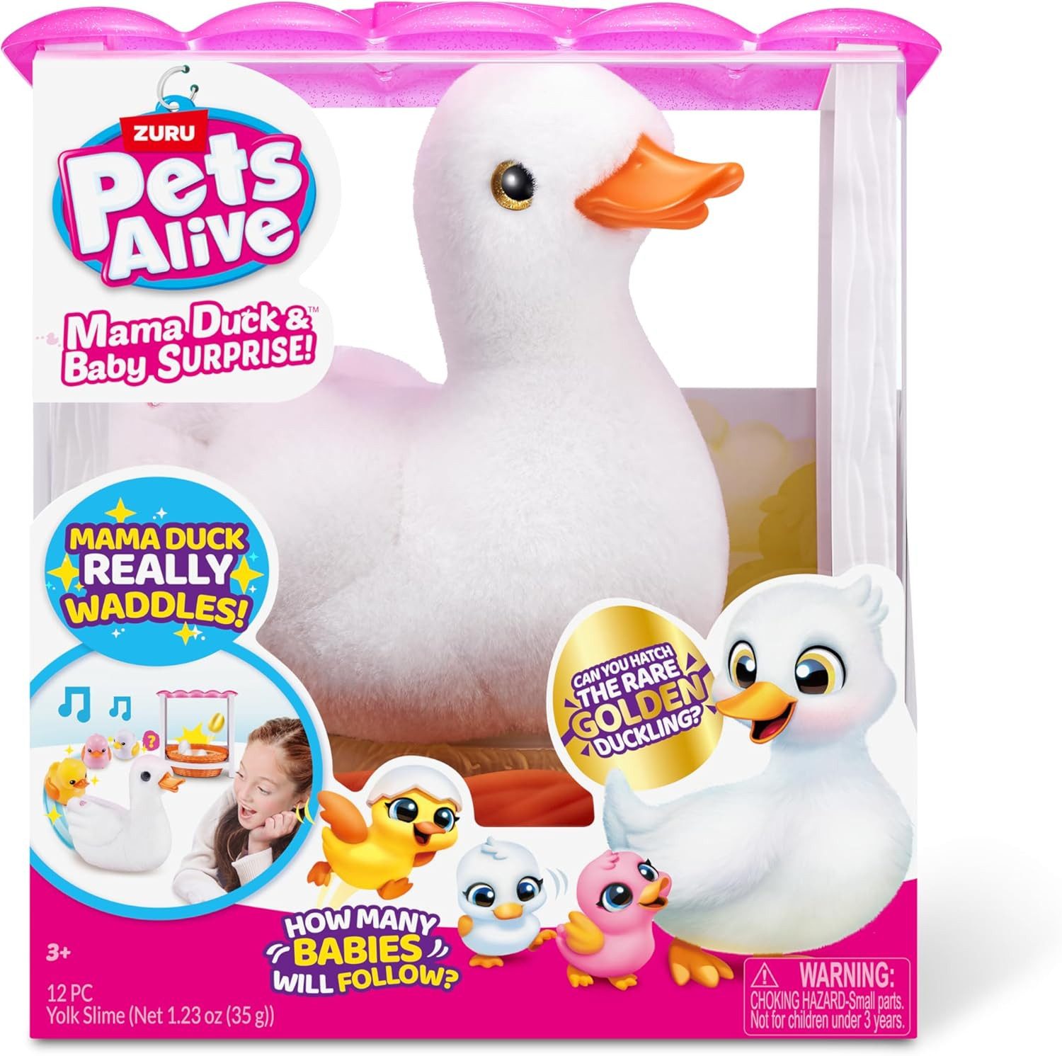 ZURU Robotertier Pets Alive Mama Duck Surprise Plüsch-Ente - Elektronisches Haustier