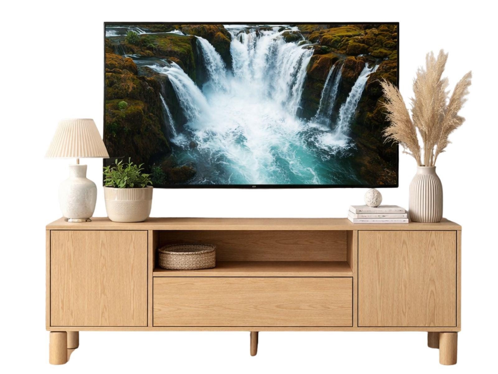 Compleo TV-Schrank mit 1 Schublade und mit 2 Türen KARO Japandi Design
