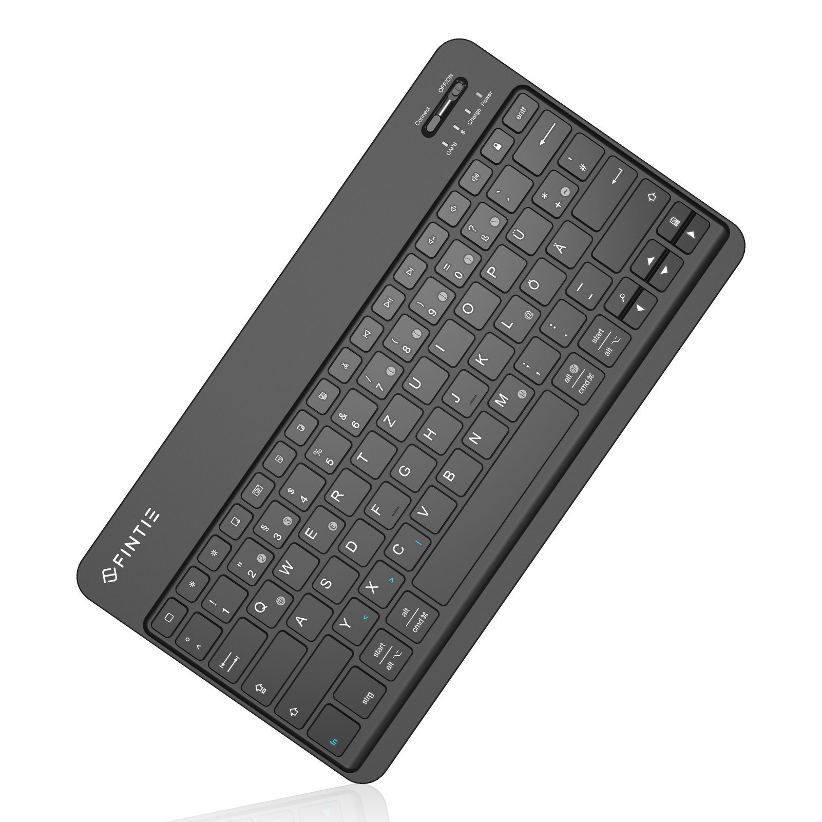 Fintie Ultradünn Bluetooth Tastatur, deutsche Layout QWERTZ Tablet-Tastatur (für iPad Air/Pro/Mini/iPad 10.9/10.2/9.7/iPhone/Samsung/Android)