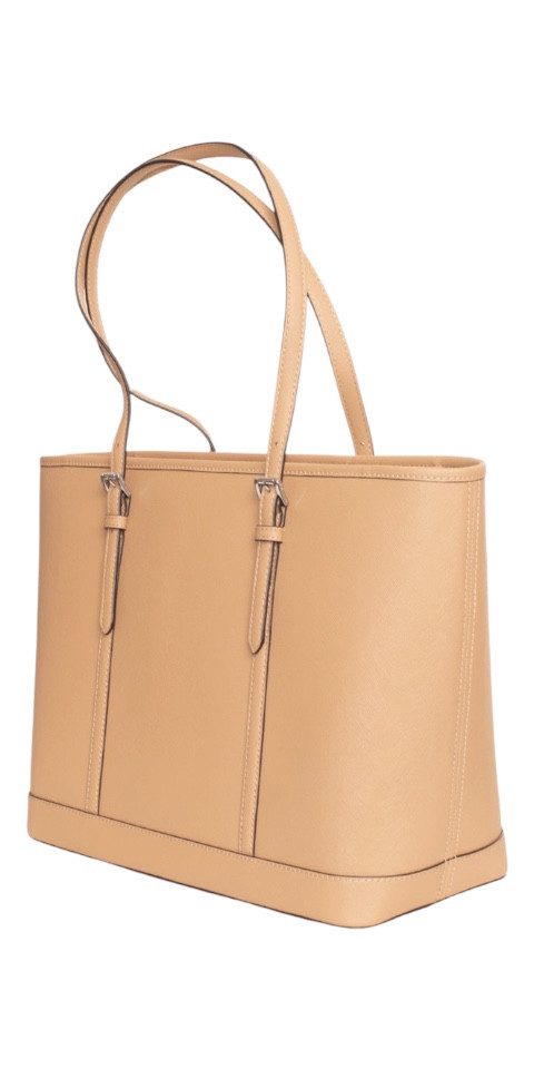 MICHAEL KORS Handtasche Michael Kors Jet Set Travel Large Shoulder Bag Peanut Saffiano Leder
