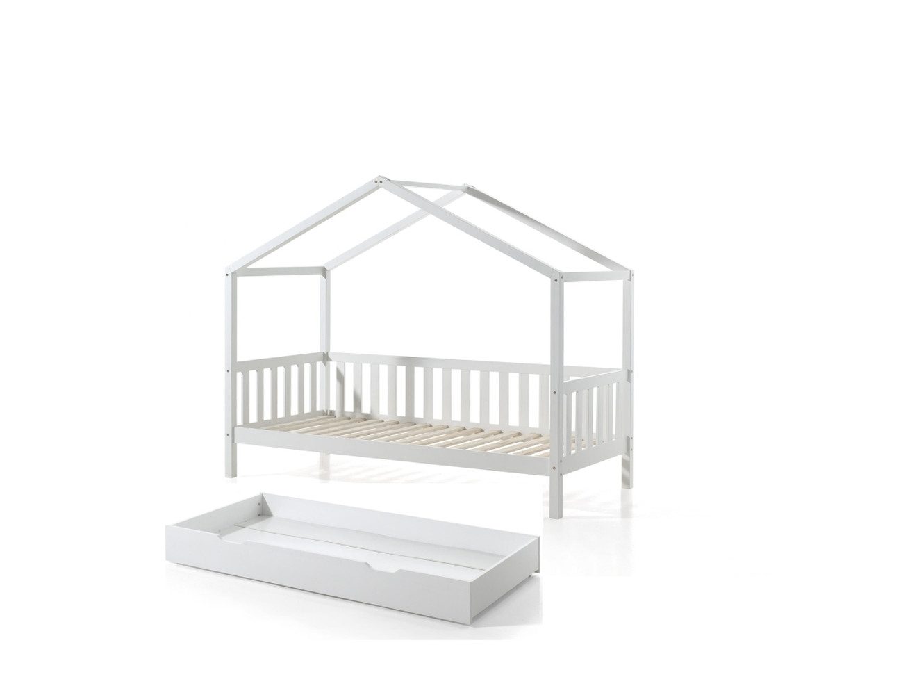 Vipack Hausbett "Dallas", wahlweise mit Bettschublade oder Textilhimmel, Au günstig online kaufen