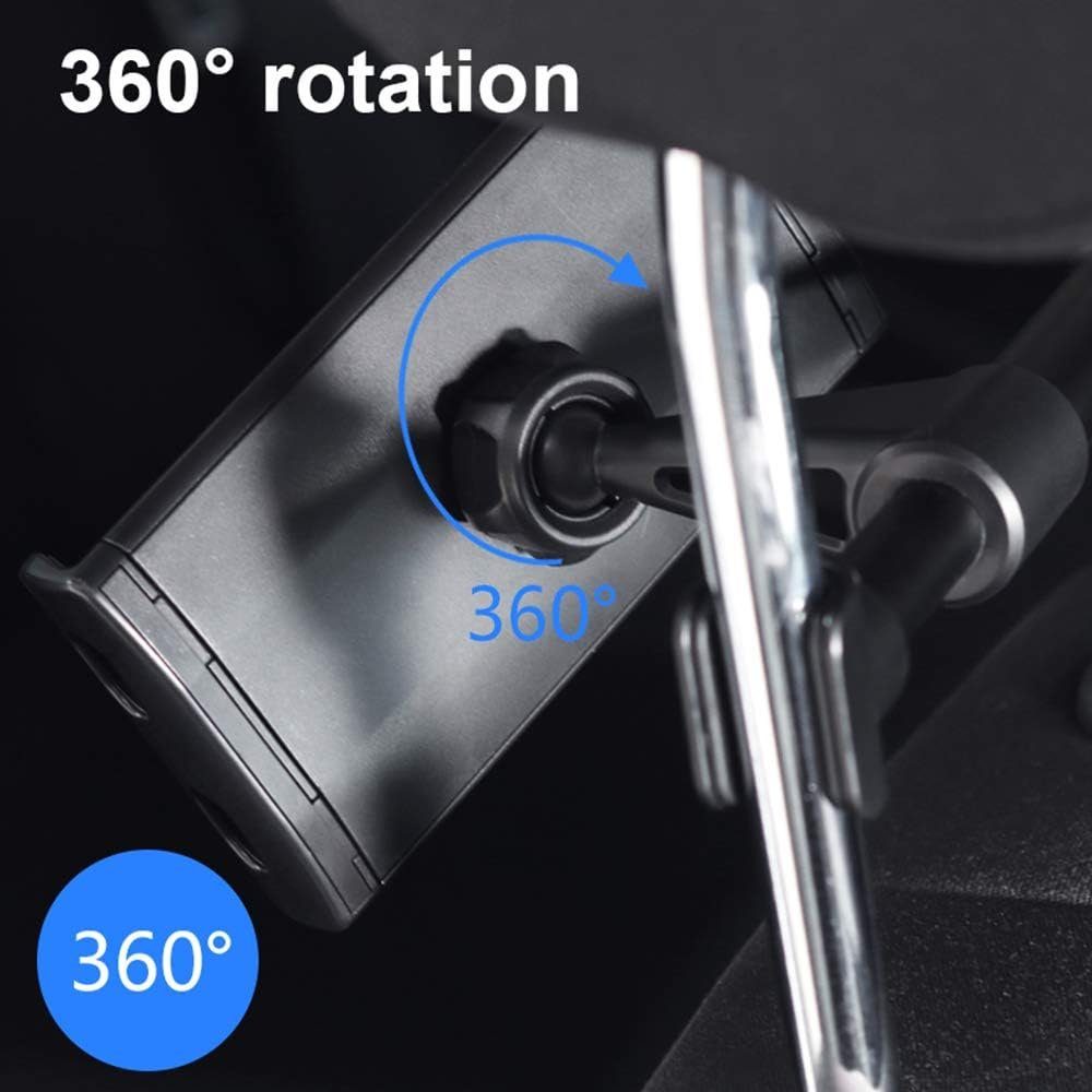 CLM-Tech Handy-Halterung Tablet Halterung für die Kopfstütze im Auto -, (bis 11,00 Zoll, Kopfstützenhalterung - iPad Halter, 2-tlg., 360 Grad drehbar, universal – Bild 3 von 5