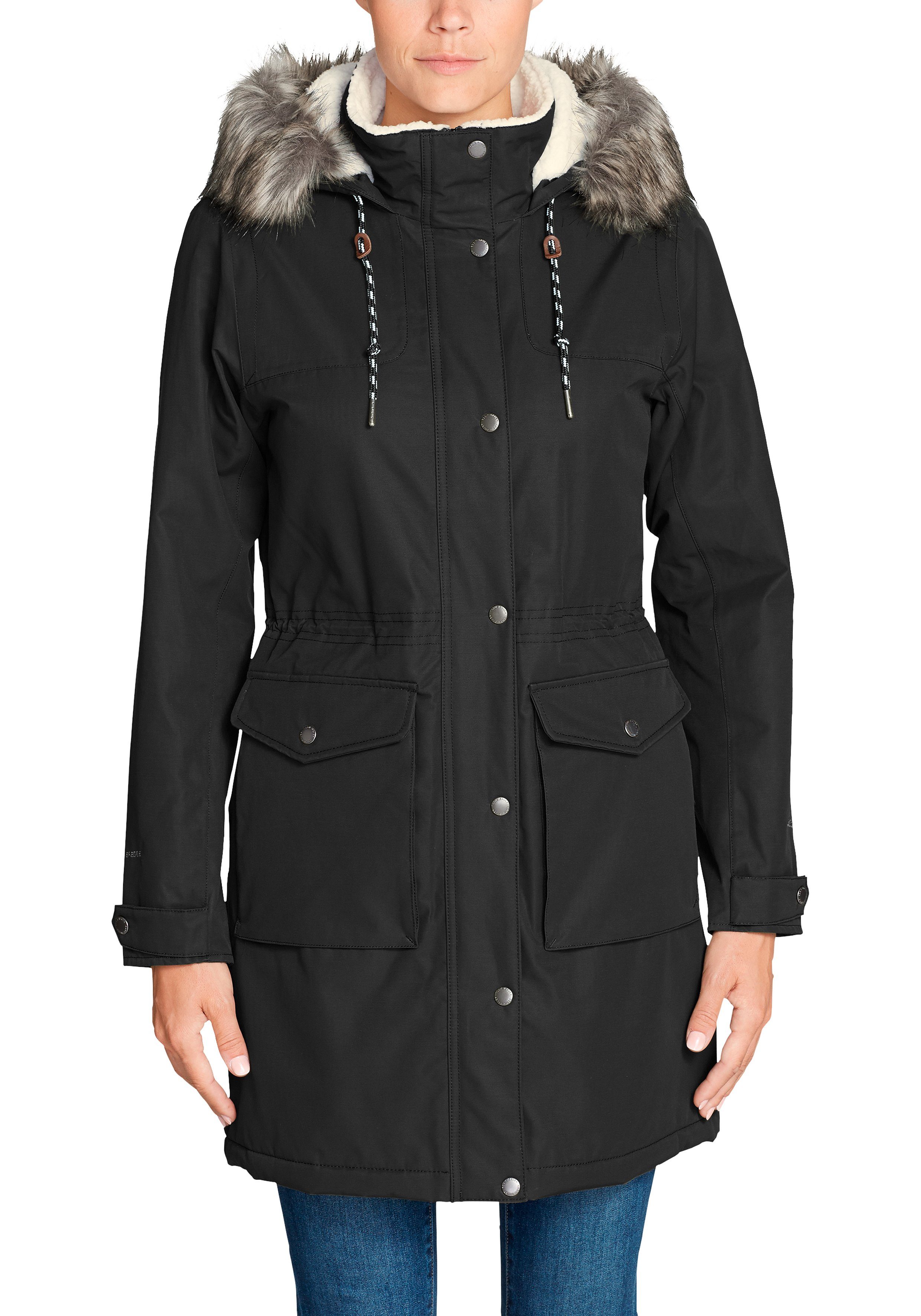Chaqueta Eddie Bauer WW Charly Parka Para Mujer - Verde Pizarra, Impermeable, Talla 3X