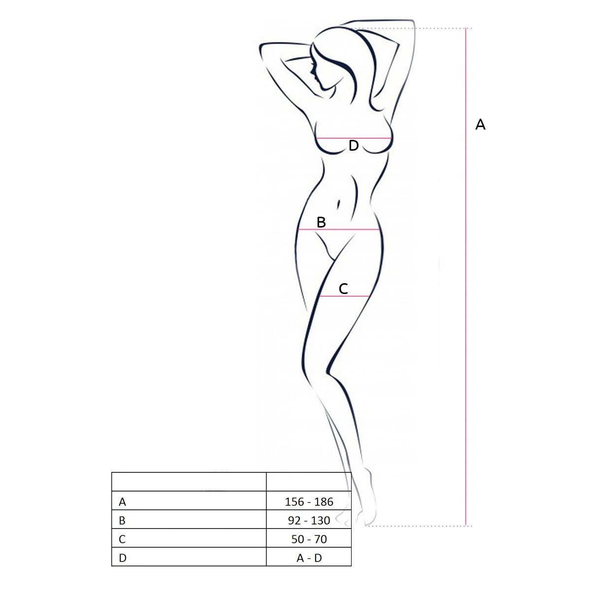 Passion-Exklusiv Bodystocking PE Catsuit - BS054 rot (S/L)