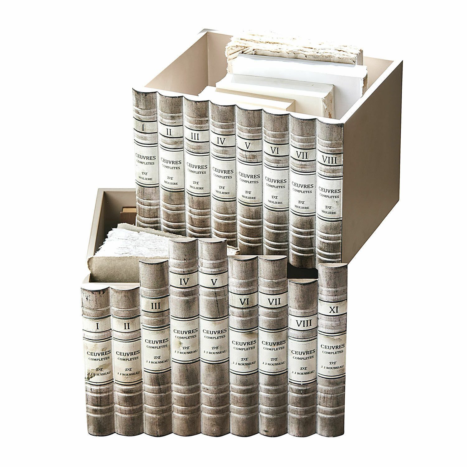 Mirabeau Dekokorb Box 2er Set Yelivor antikgrau/braun (2er Set, 2er Set)
