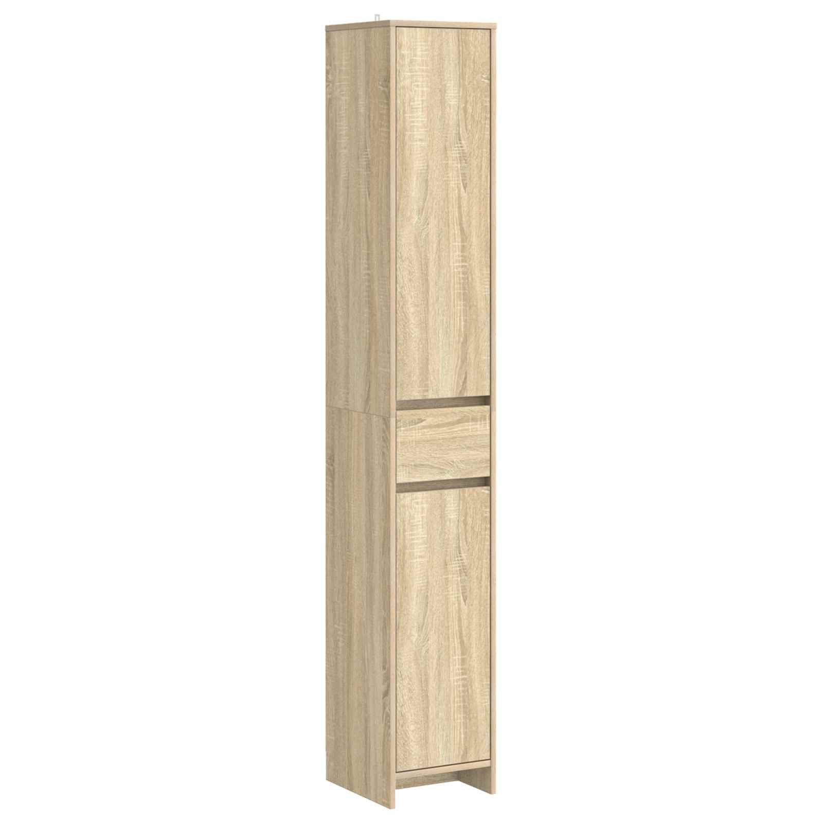 vidaXL Badezimmerspiegelschrank Badezimmerschrank Sonoma-Eiche 30 x 33 x 190 cm Holzwerkstoff (1-St)