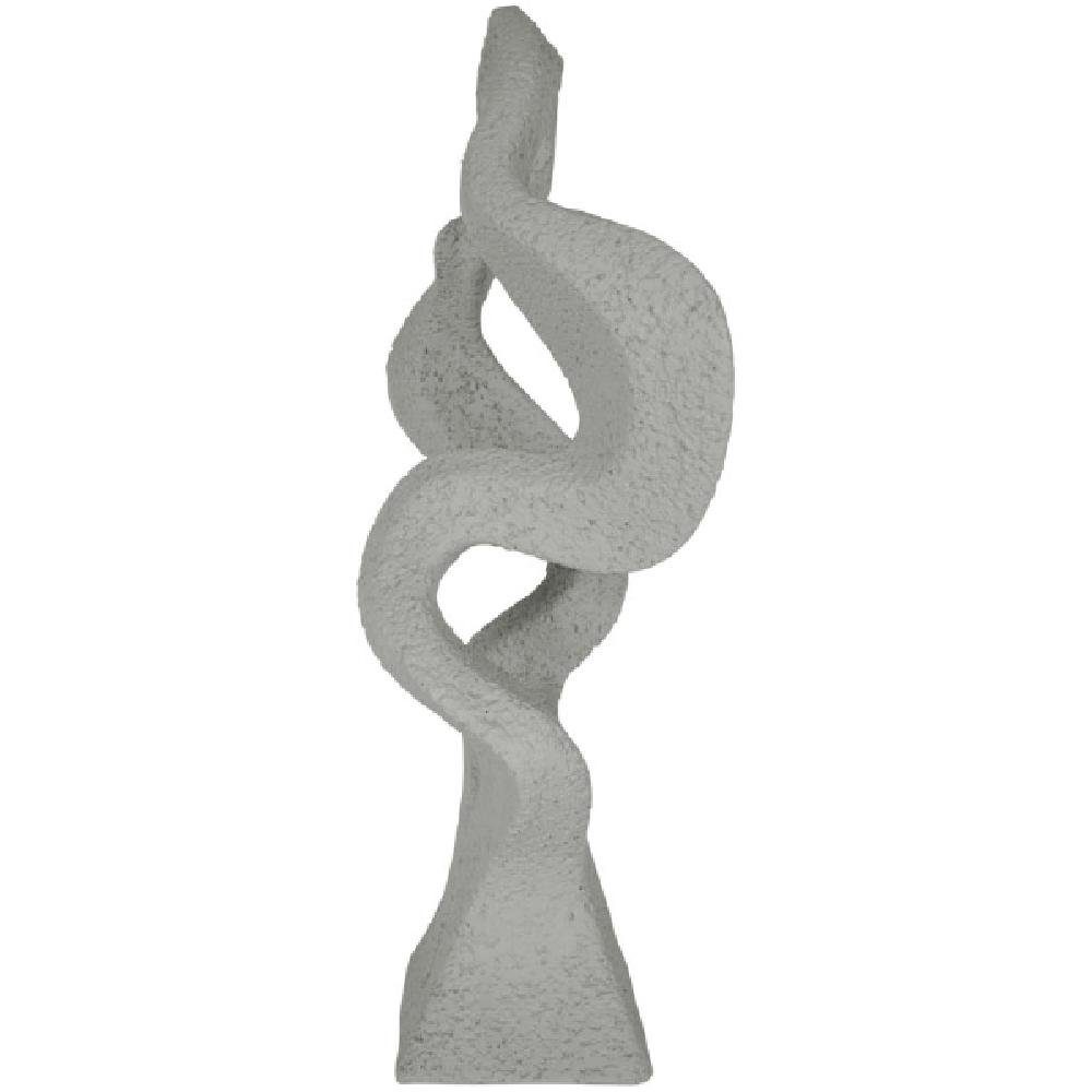 Skulptur Wave Polyresin Warm Time Statue Present Abstract Art Grey