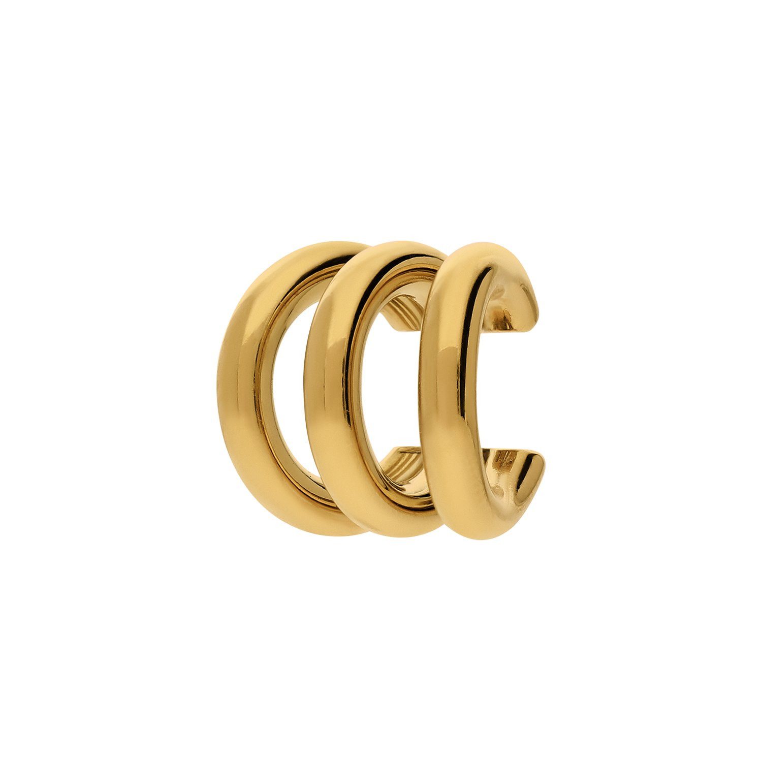 LUCARDI Paar Ohrklemmen Ohrring - Stahl - Gold - Damen