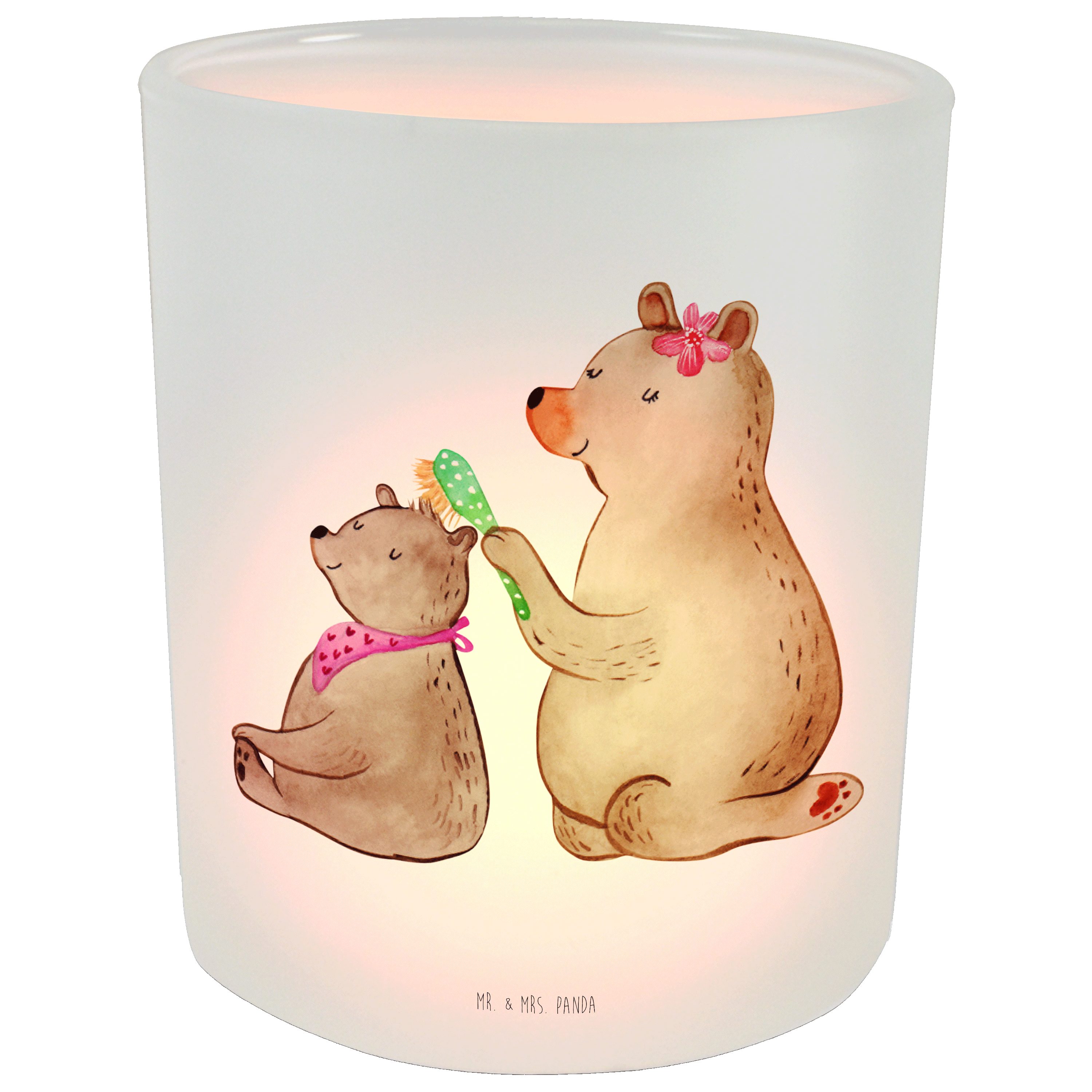 - Muttertag, Bär Mr. Windlicht St) Mrs. Panda Geschenk, - Kind & Mama, (1 Kerzenlicht, Transparent mit