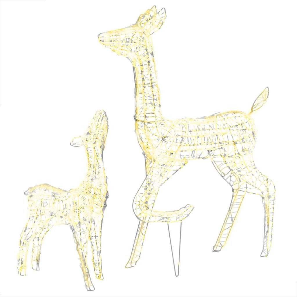 vidaXL Weihnachtsfigur LED-Rentier-Familie Weihnachtsdeko Acryl 160 LED Warmweiß (1 St)