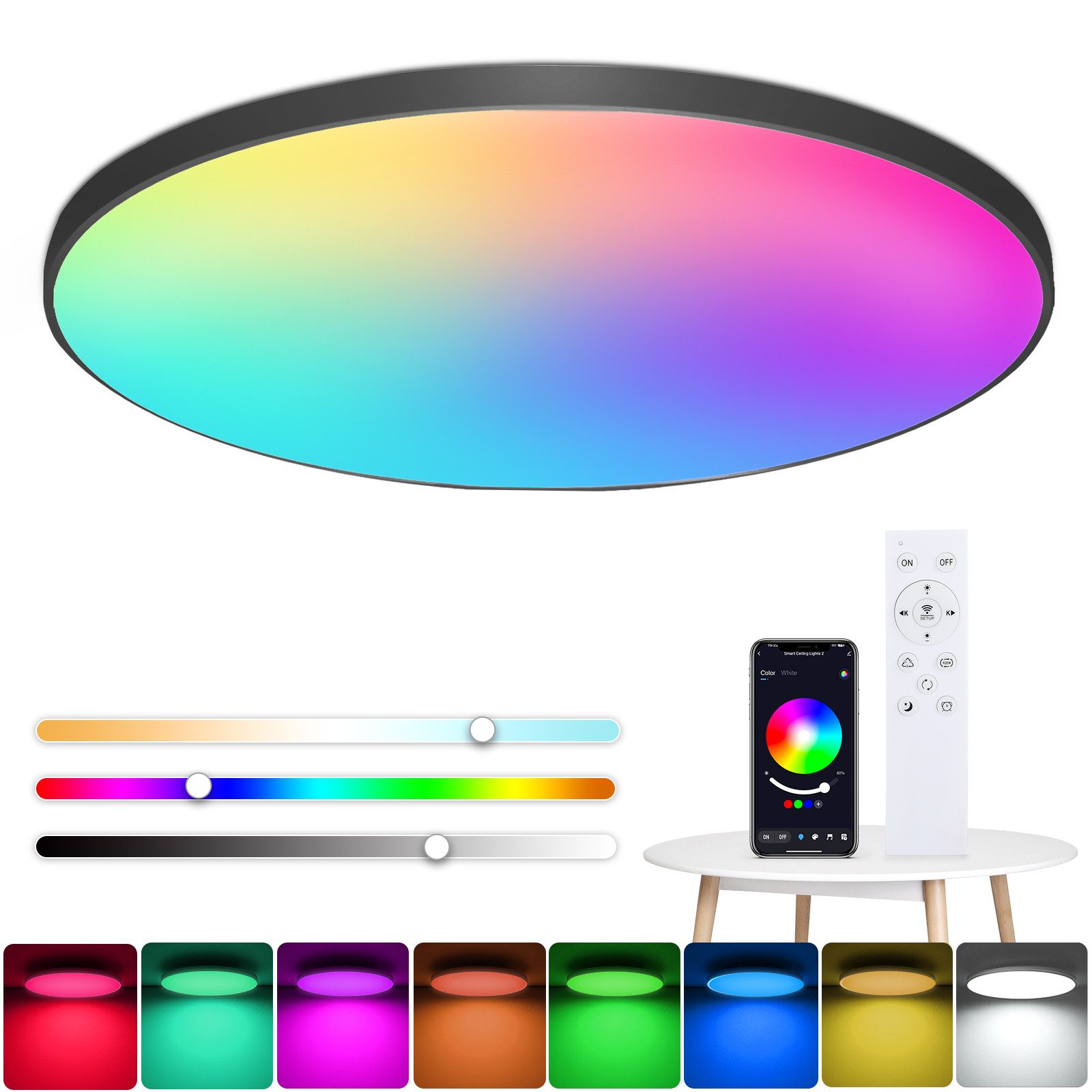 Oraymin Deckenleuchte RGB IP44 – Smart günstig online kaufen
