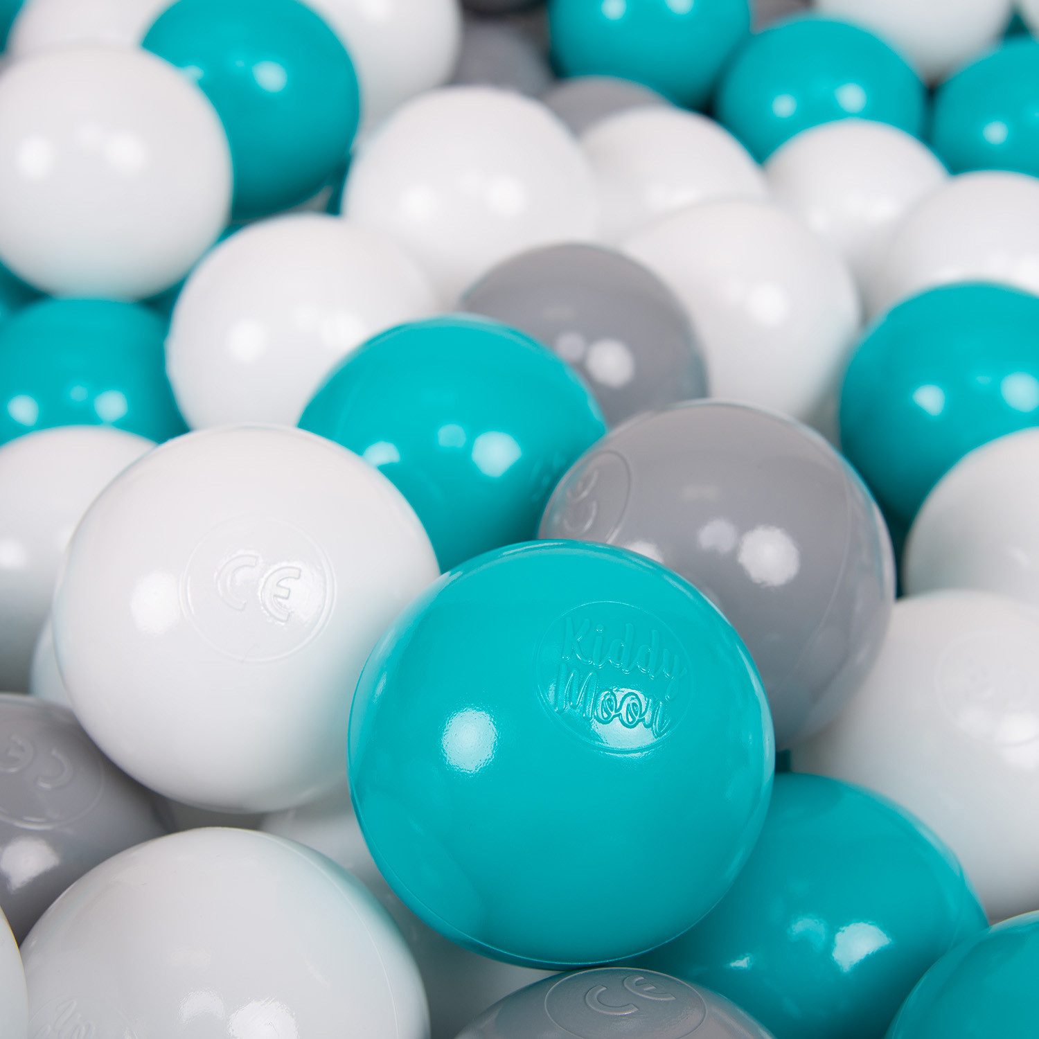 KiddyMoon Bällebad-Bälle ZK7 (Baby Plastikbälle Spielbälle, 100-St), Made in Europe