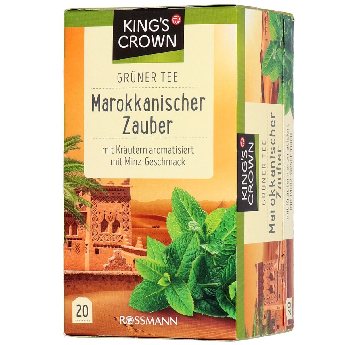 KING'S CROWN Tee Marokkanischer Zauber, 20 Teebeutel, Grüntee-Mischung