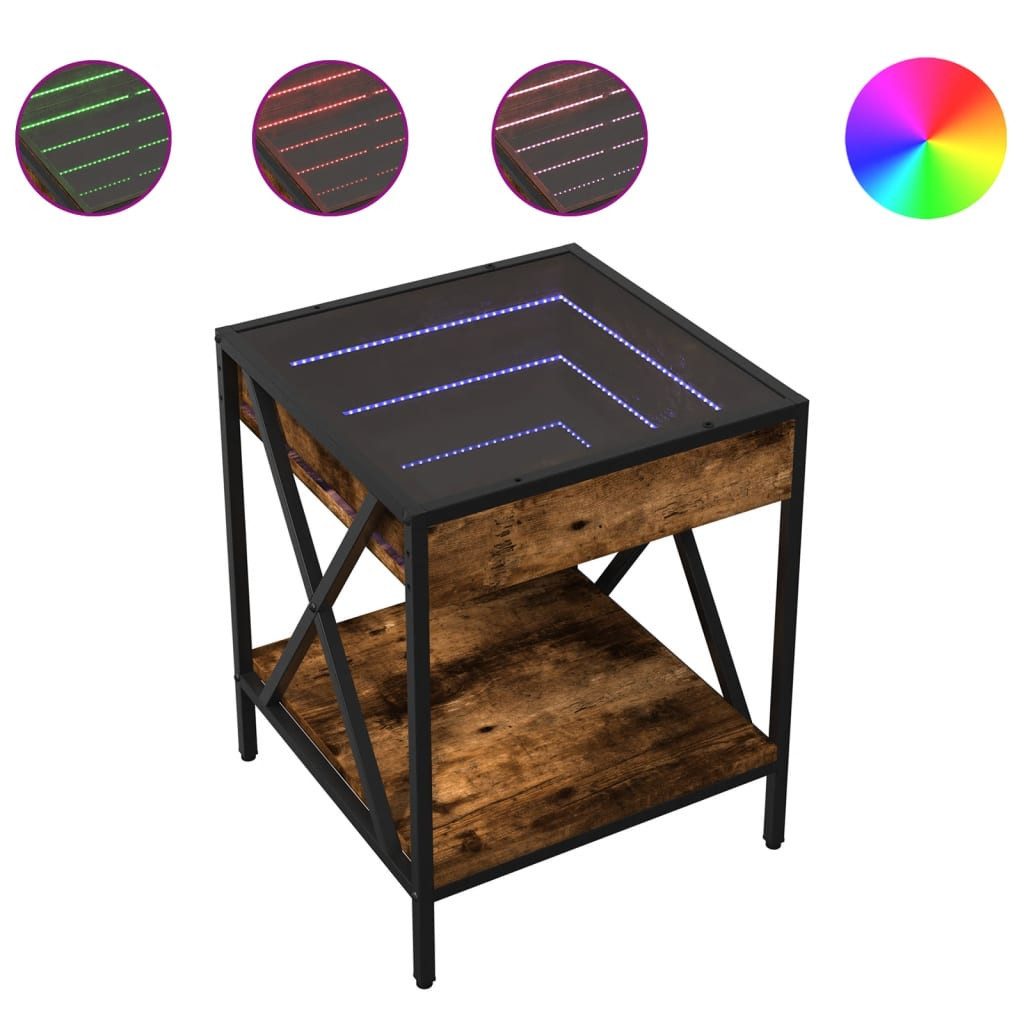 vidaXL Couchtisch Couchtisch mit Infinity-LED Räuchereiche günstig online kaufen