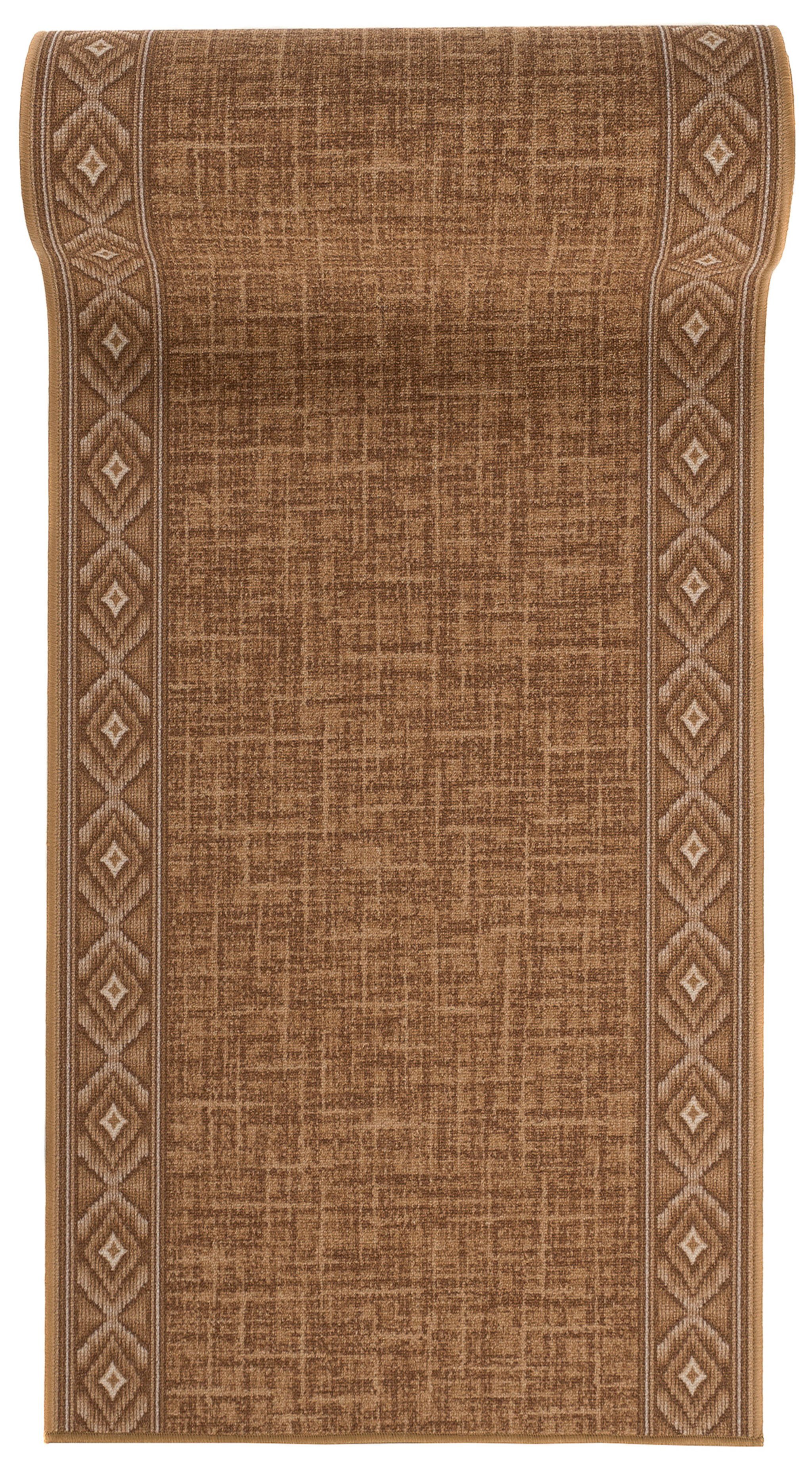 Mazovia Läufer Läufer Teppichläufer Brücke - Vorzimmer Küche - Beige, 67 x 100 cm, Kurzflor, Rutschfest, Meterware, Verschiedene Größen