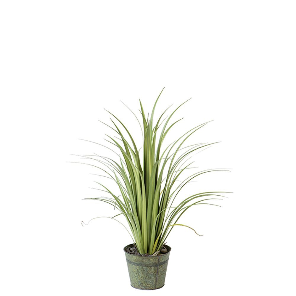 90cm, Gras Kunstblume - - FINK grün Kunstpflanze H. Fink