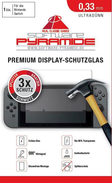 Software Pyramide Premium Schutzglas für Nintendo Switch für Nintendo Switch, Displayschutzglas, 1 Stück
