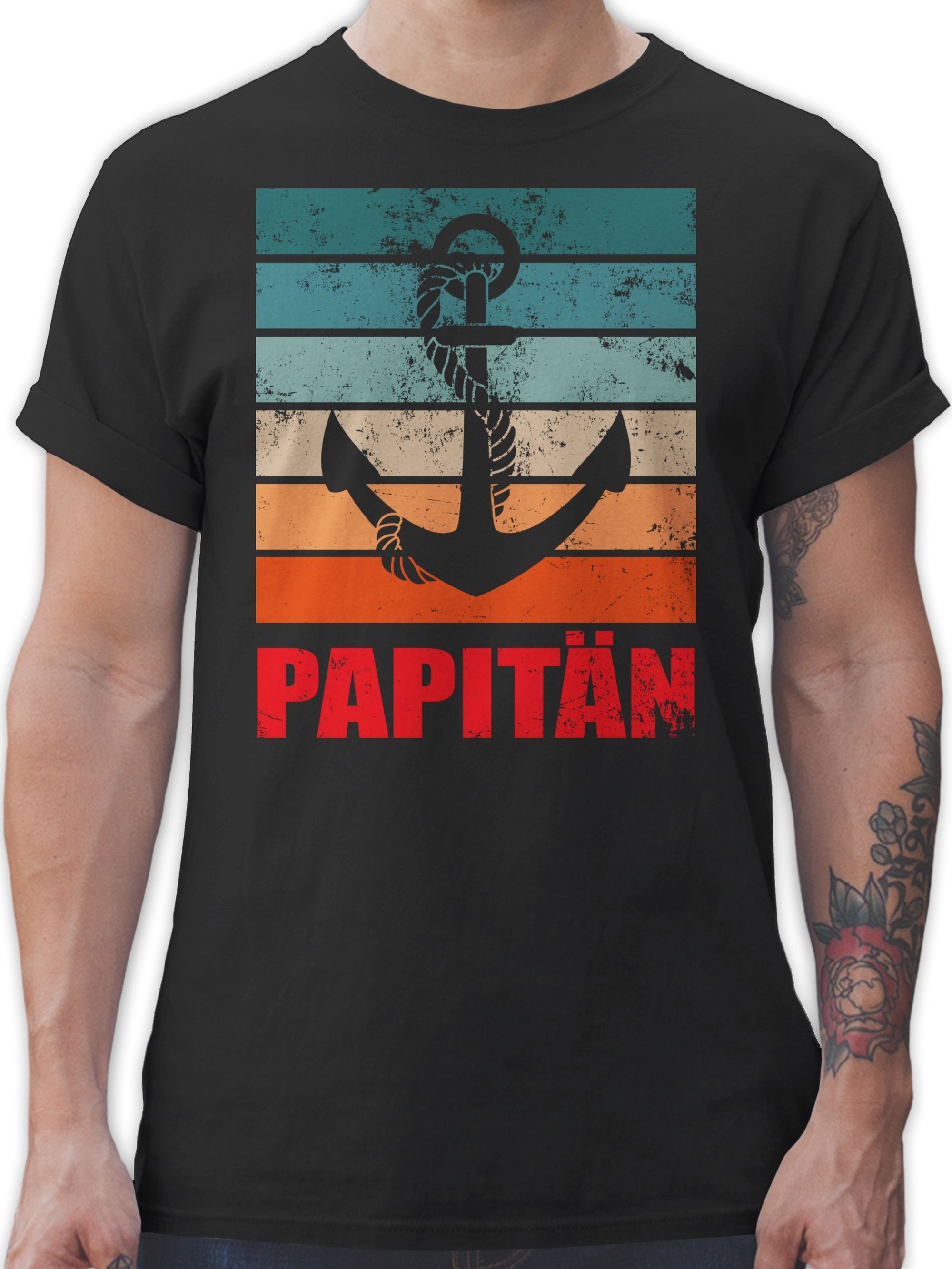 Shirtracer T-Shirt Papitän Papa Kapitän Geschenk günstig online kaufen