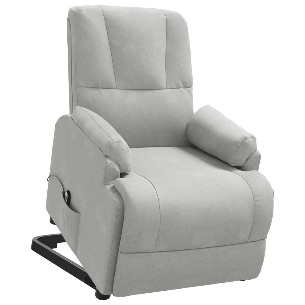 vidaXL Sessel Relaxsessel mit Aufstehhilfe Hellgrau günstig online kaufen