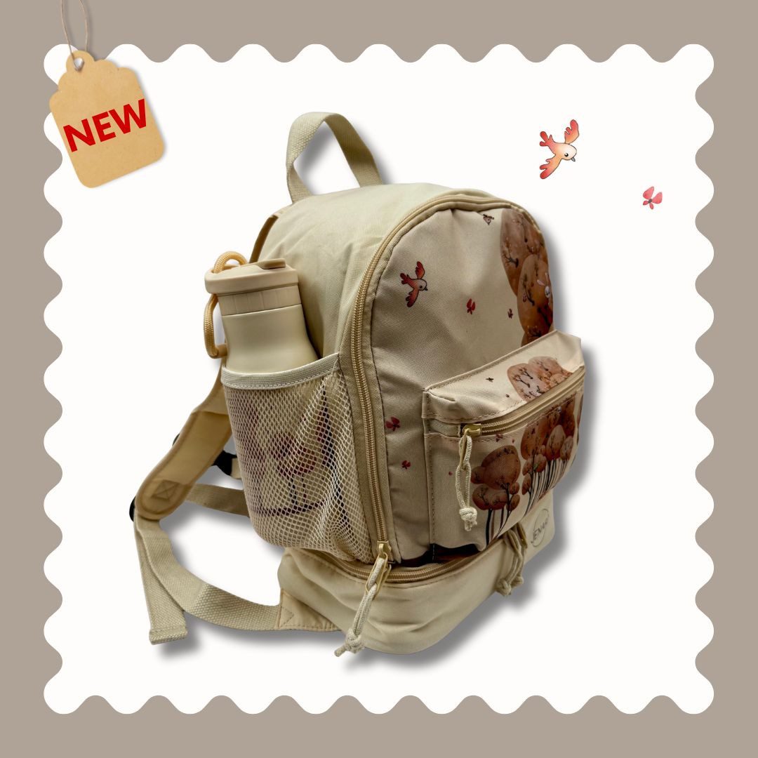 JENARD Kinderrucksack leicht wasserabweisend mit Brotdosen & Trinkflaschen Fach, Leicht, wasserabweisend, reflektierend, ergonomisch