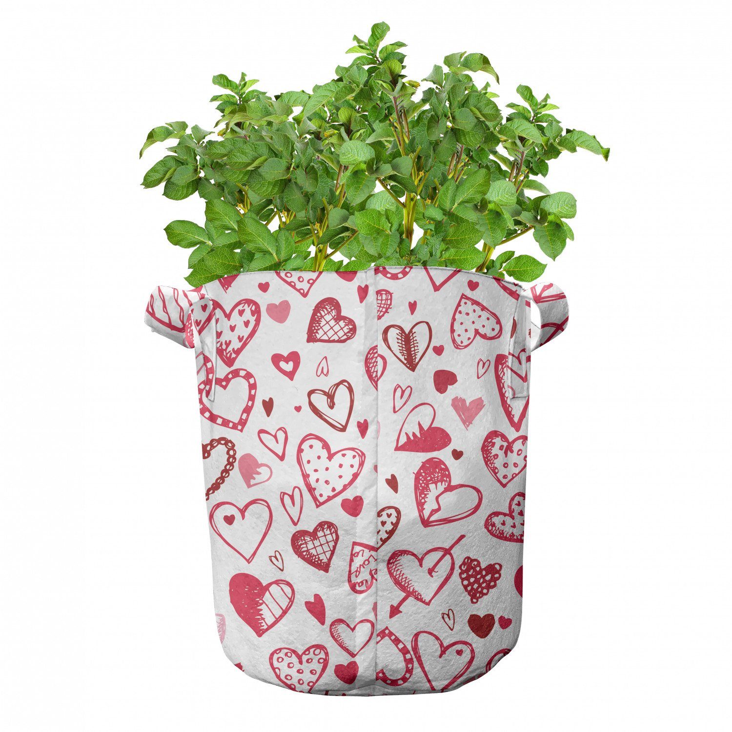 Abakuhaus Pflanzkübel hochleistungsfähig Stofftöpfe mit Gekritzel Griffen Pflanzen, Valentine Pfeil für Hearts