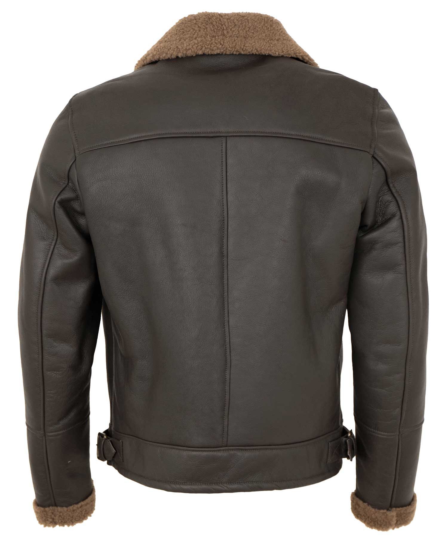 Jilani Lederjacke Ballin Jilani - Herren Lammfelljacke Lederjacke Lammfell braun