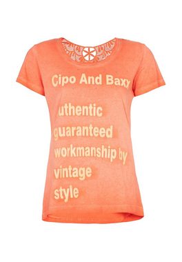 Cipo & Baxx T-Shirt im Vintage-Look