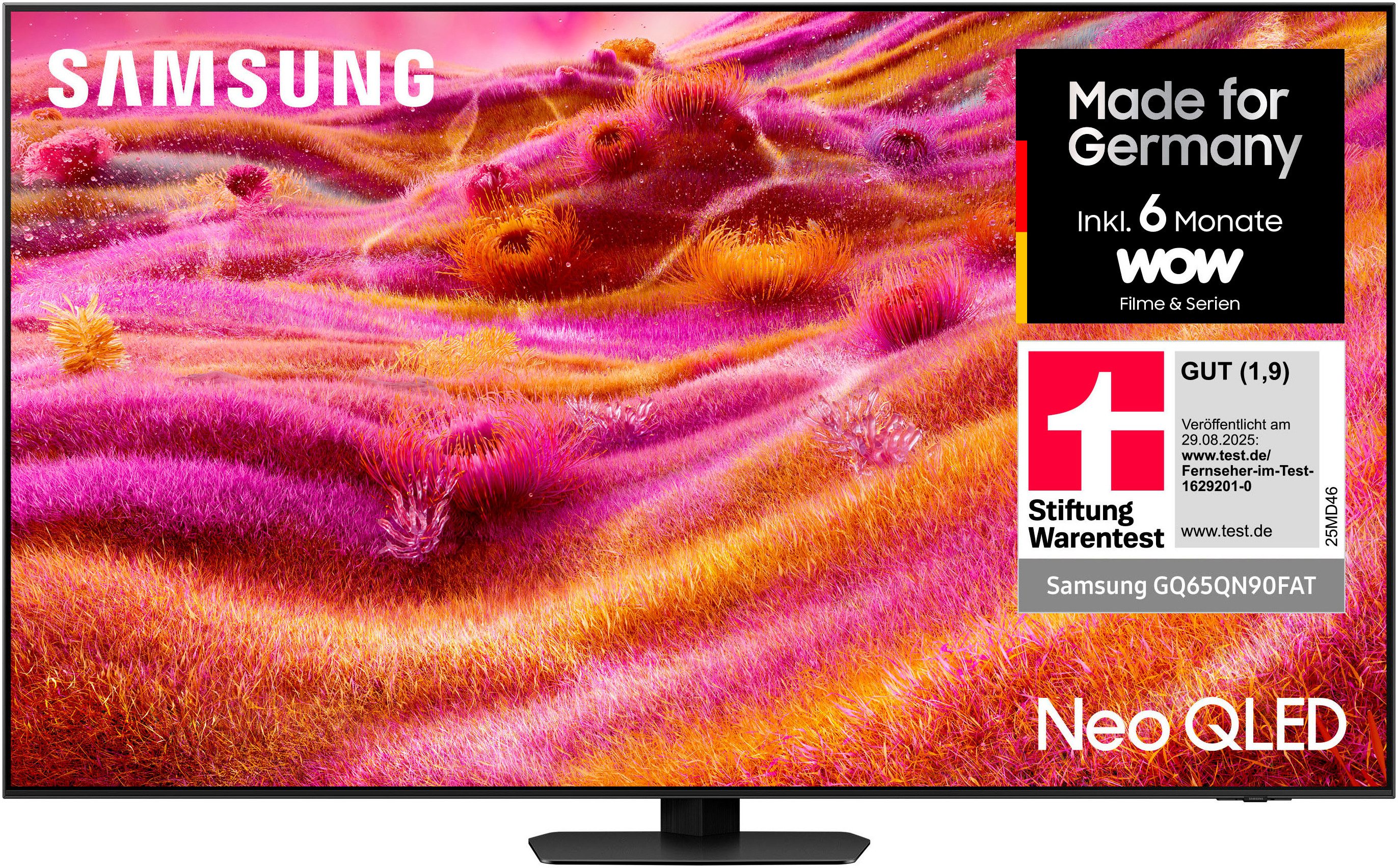 Samsung GQ65QN90FAT QLED-Fernseher (163 cm/65 Zoll, 4K Ultra HD, Smart-TV, NQ HDR+, Glare Free, Upscaling Pro, Dolby Atmos & AI Sound, bis 165Hz)