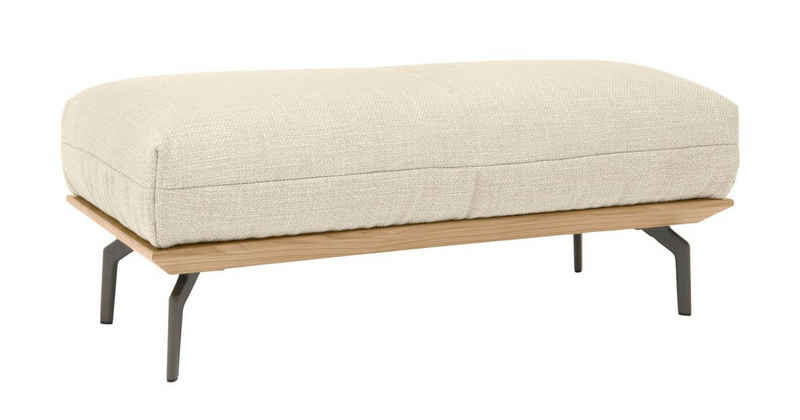 hülsta sofa Hocker »hs.420« (mit Holzrahmen in Eiche Natur oder Nußbaum), in 2 Qualitäten, Holzrahmen in Eiche Natur oder Nußbaum