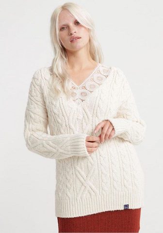 SUPERDRY Трикотажный пуловер »LANNAH LACE...