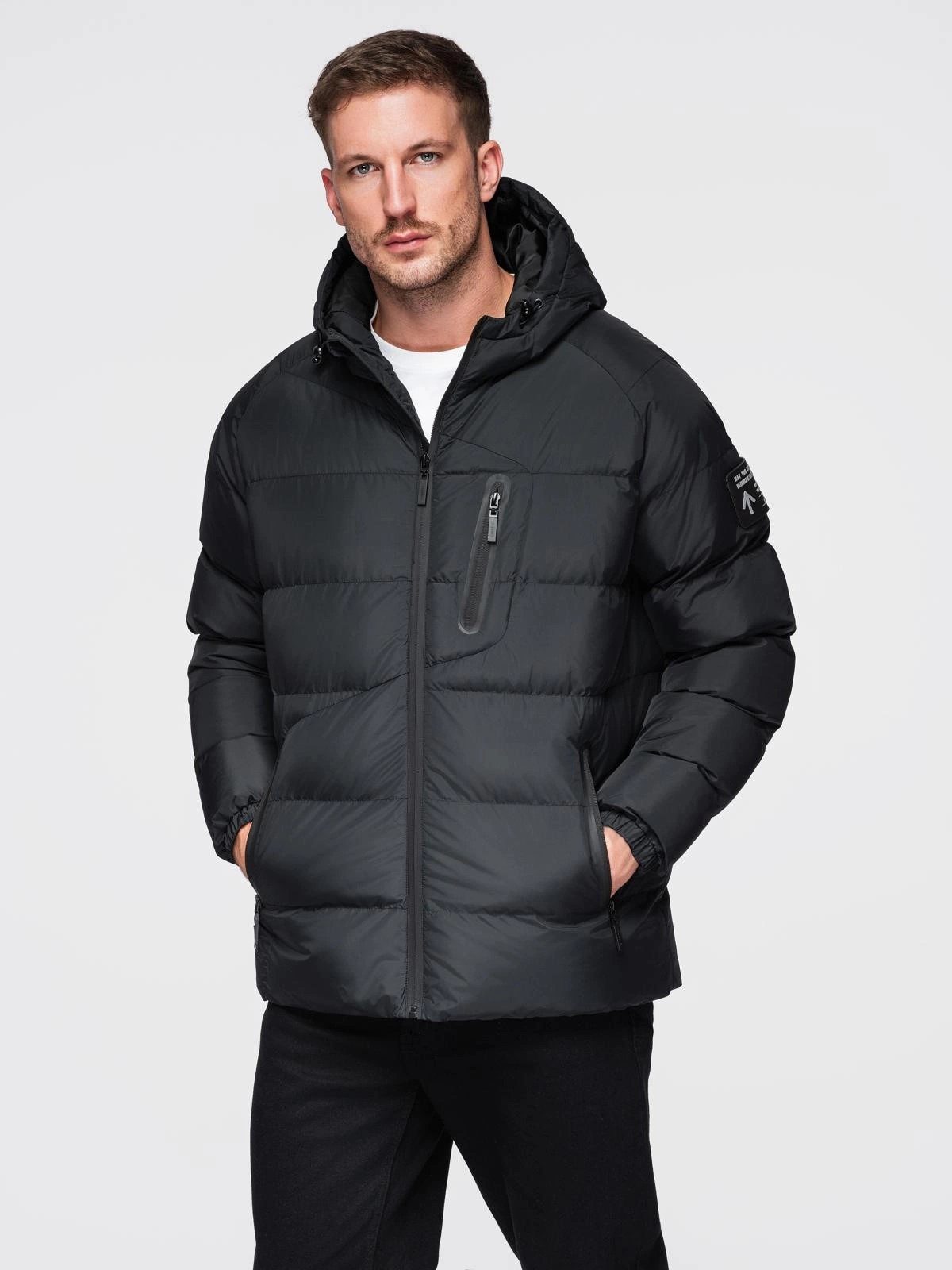 Winterjacke Gesteppte, wärmende Herrenjacke mit Raglanärmeln
