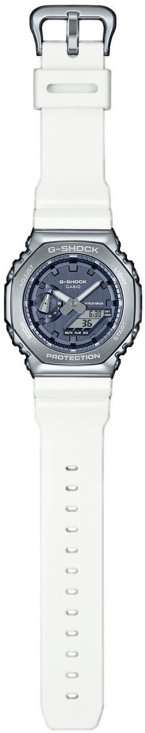 CASIO G-SHOCK Chronograph GM-2100WS-7AER, Mit Stoppfunktion 1/100 Sek.,  12/24-Std.-Anzeige und Weltzeit