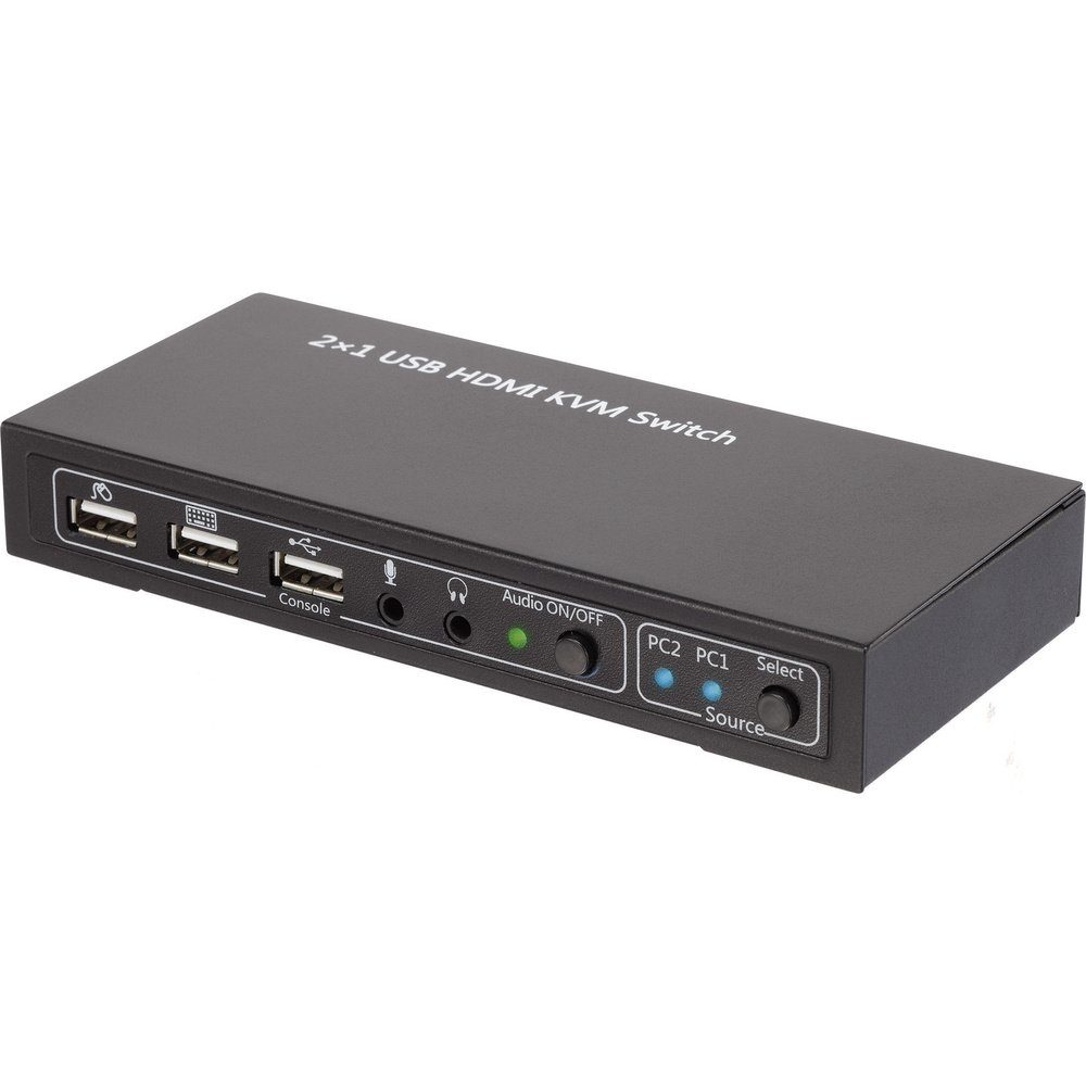 SpeaKa Professional SpeaKa Professional 2 Port KVM-Umschalter HDMI USB 1920 x 1080 Pixel, Adapter