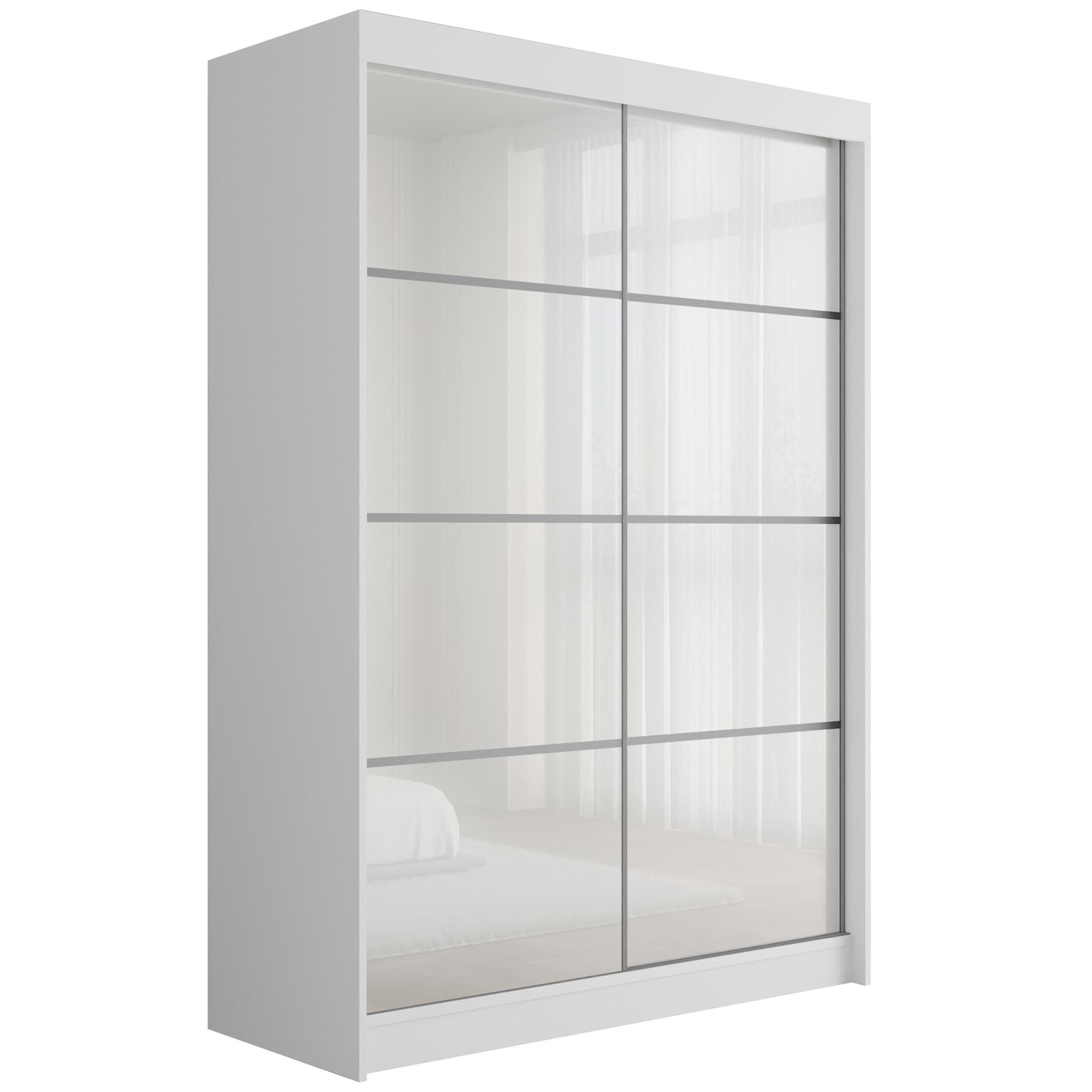 ALTDECOR Schiebetürenschrank PEKA3 (Kleiderschrank Garderobenschrank mit viel Stauraum Moderner Schrank) Vielseitiger Schwebetürenschrank Lacobel LED Beleuchtung