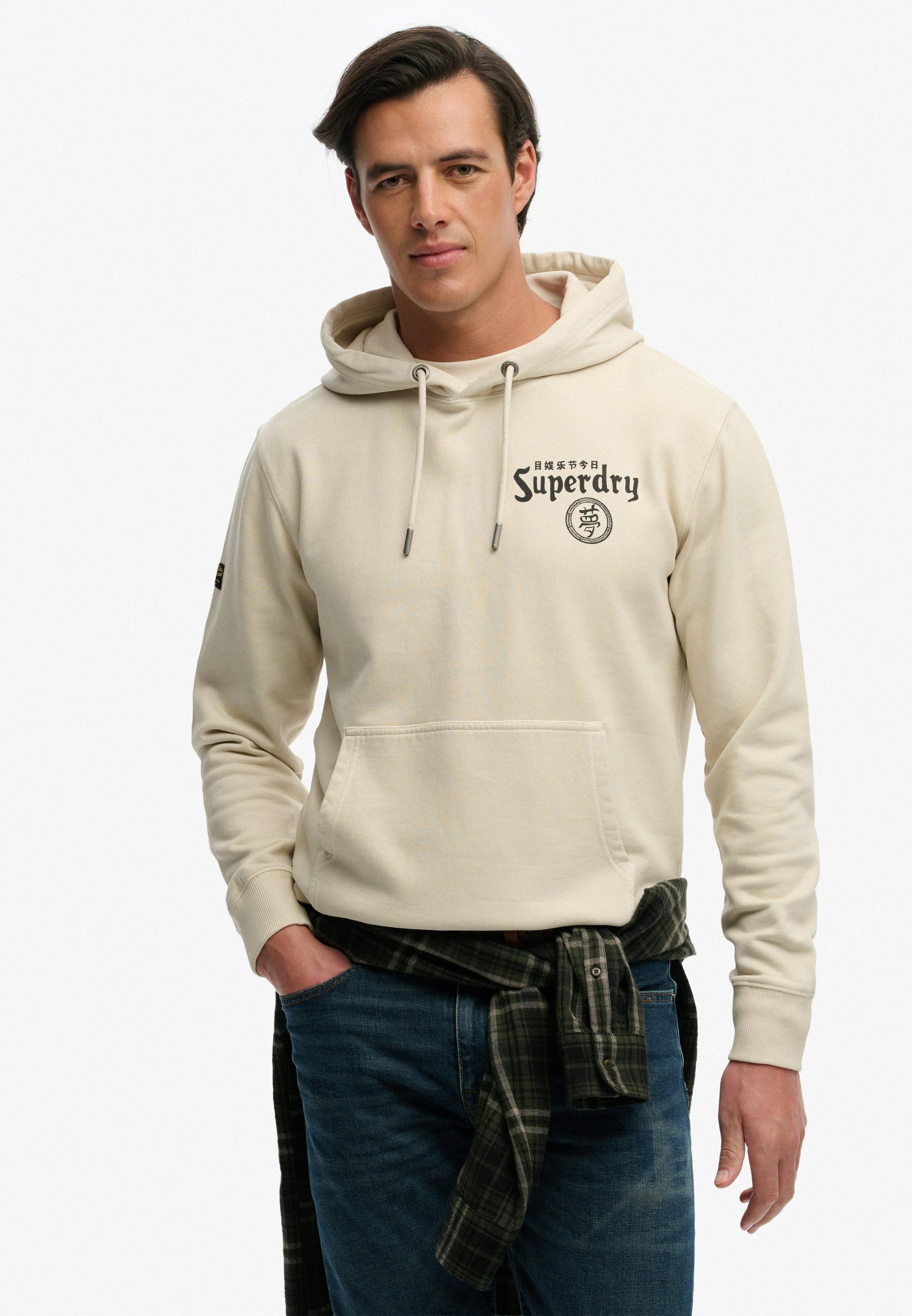 Superdry Kapuzensweatshirt TOKYO NARRATIVE LOOSE HOOD mit coolem Tattoo-Print