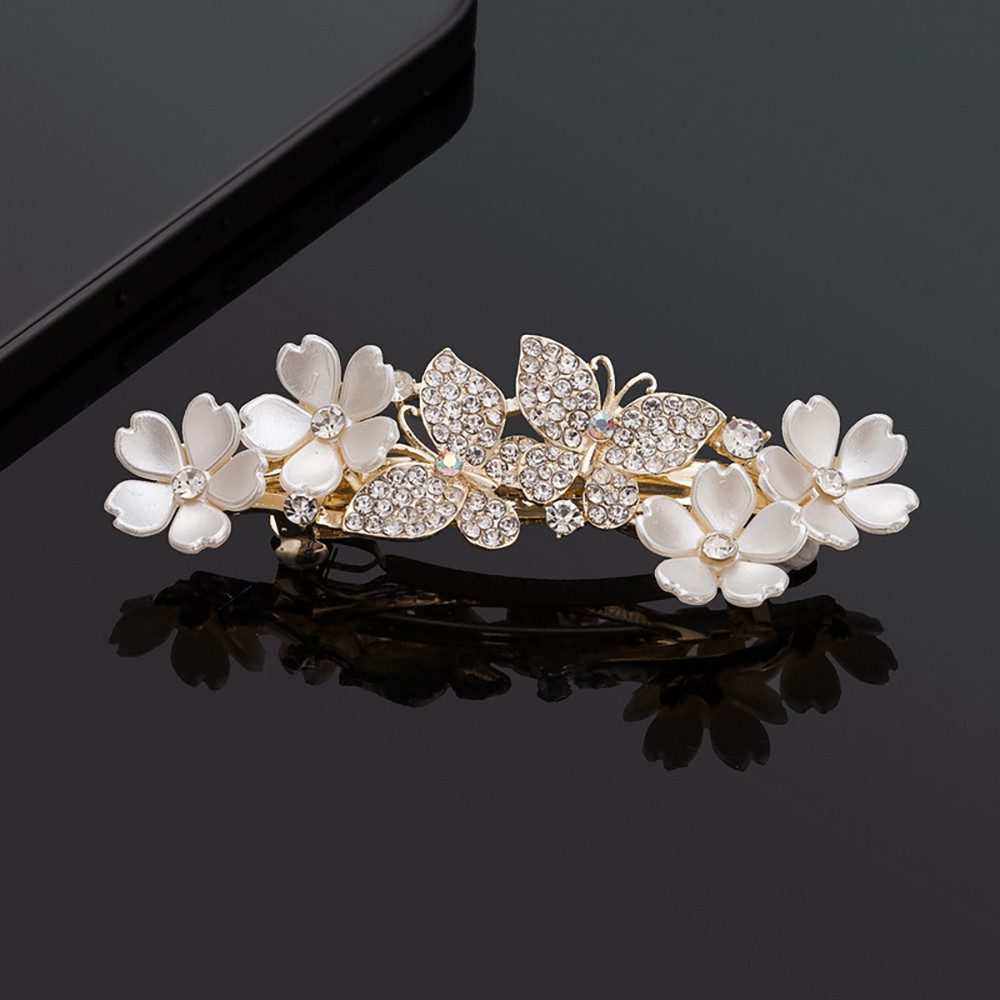 The Beauty House Haarspange Haarklammer Haarkamm Украшения для волос Blumen Schleife mit Zirkonia