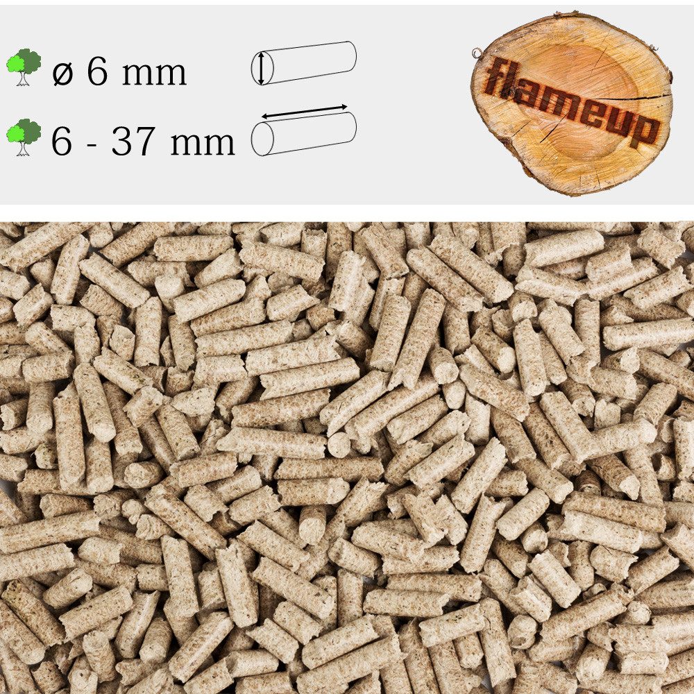 Flameup Holzpellets Buche Eiche Pellets 15 kg 30 kg Grill Smoker Pizzaofen Rauch BBQ Holz, 15 kg – Bild 4 von 5